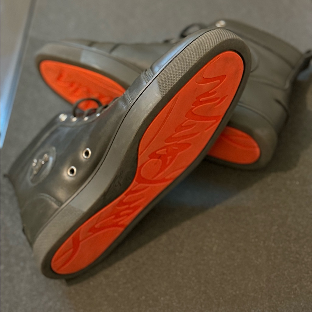 Christian Louboutin Black And Red Men's Shoes
